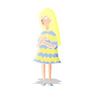 cartoon surprised girl N2
