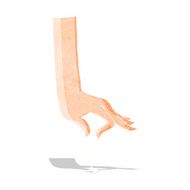 cartoon hand picking flower