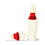 cartoon ten pin bowling skittles