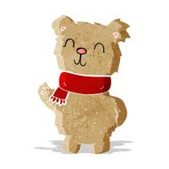 cartoon waving teddy bear N7