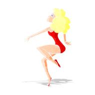 cartoon dancing woman N8