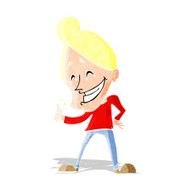 cartoon man snapping fingers