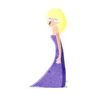 cartoon woman pulling photo face