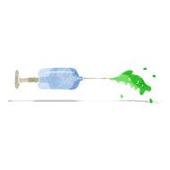 cartoon squirting medical needle