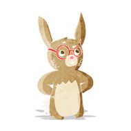cartoon rabbit wearing spectacles