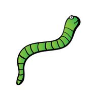 green worm or caterpillar vector illustration