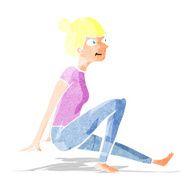 cartoon woman sitting N2