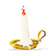 cartoon spooky dribbling candle