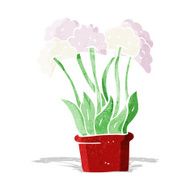 cartoon flowers in pot N2