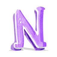 Cartoon Letter N N7