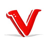 Cartoon Letter V N7