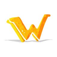 Cartoon Letter W N3