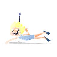cartoon swimmer with snorkel