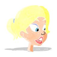 cartoon friendly woman