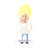 cartoon happy man N31