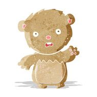 cartoon worried teddy bear
