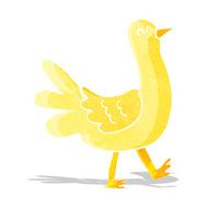 cartoon walking bird