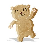 cartoon waving teddy bear N8