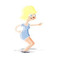 Cartoon Girl Pointing N4