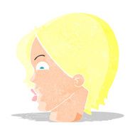 cartoon female face N7