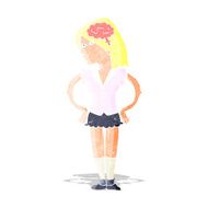 cartoon intelligent woman