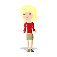 cartoon woman shrugging shoulders N12