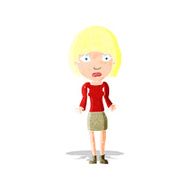 cartoon woman shrugging shoulders N13