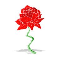 cartoon tattoo rose