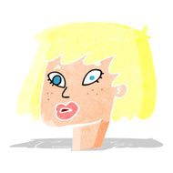 cartoon pretty female face N5