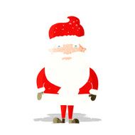 cartoon grumpy santa claus