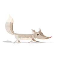 cartoon little wolf N39