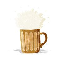 cartoon frothy beer