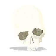 cartoon spooky old skull