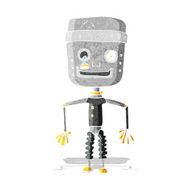 cartoon old robot N6