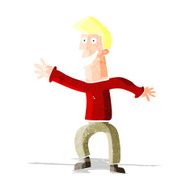 cartoon happy man dancing N3