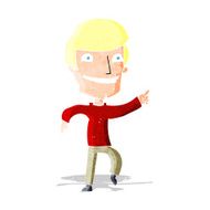 cartoon happy man pointing N6
