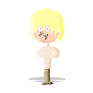 cartoon happy scruffy boy