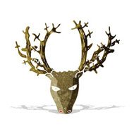 cartoon stag head