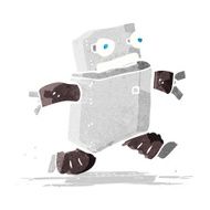 cartoon running robot
