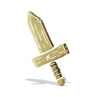 cartoon wooden sword