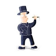 cartoon smoking gentleman