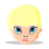 cartoon sulking woman