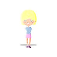 cartoon friendly woman N2