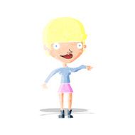 cartoon happy woman N20