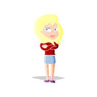 cartoon woman with crossed arms N2