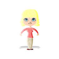 cartoon woman shrugging shoulders N16