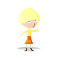 cartoon woman giving thumbs up symbol