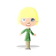 cartoon happy woman N21