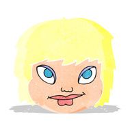 cartoon female face N8