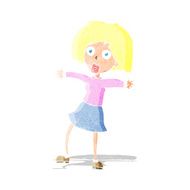 cartoon surprised woman N14